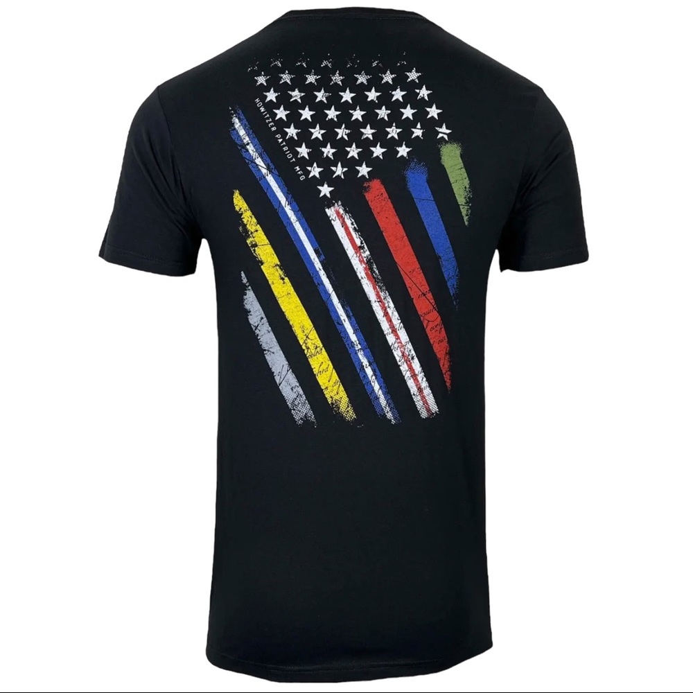 Howitzer Style Men's T-Shirt HONOR FLAG Military Grunt MFG
